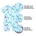 thumbnail image 3 of MYGBCPJS Baby Short Sleeve Double Zipper Romper Toddler 2 Way Zip Sleep and Play Infant One-piece Pajamas Playsuit(3-36 Months), 3 of 6