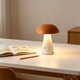 thumbnail image 5 of chaungfeng Orange Small Mushroom Lamp,Warm Ambient Lighting Bedroom,LED Lamps for Nightstand,Mid Century Modern Table Lamp for Living Room Study Room Office, 5 of 6