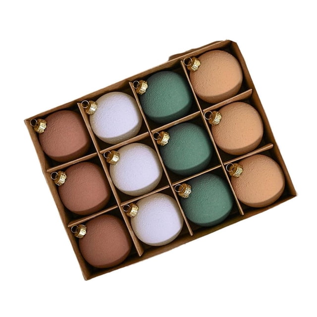 WAITLOVER 12 bolas decorativas navideñas de terciopelo, cálidas y acogedoras para el árbol de Navidad
