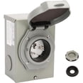 thumbnail image 1 of PTR0106 Weatherproof 50 Amp NEMA 3R Generator Power Inlet Box, NEWA SS2-50P, 125/250 Volt, 12500 Watts for Outdoor Use, ETL Listed, 1 of 7
