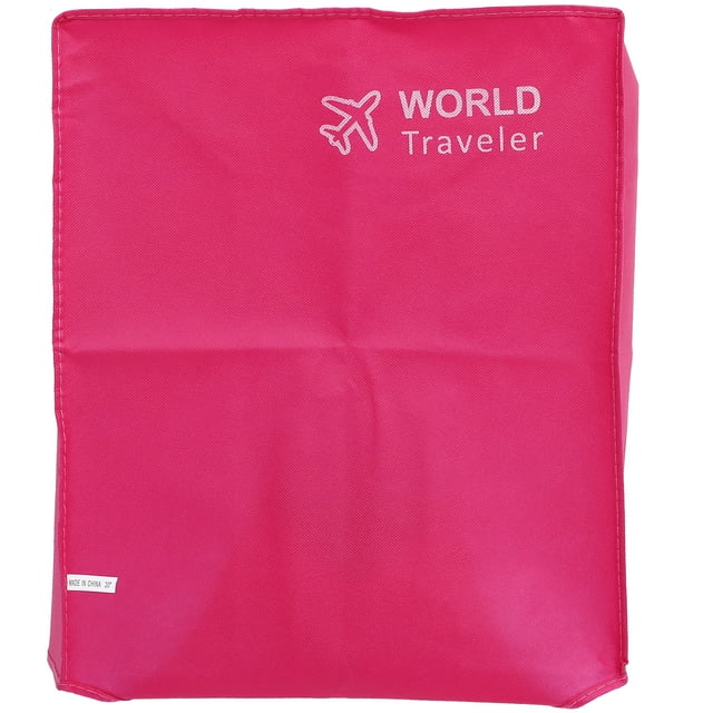 CIMAXIC Foldable Waterproof Dustproof Luggage Cover Protector for 20-inch Trolley Case Suitcase (Rosy),25"X14.96"X9.25"