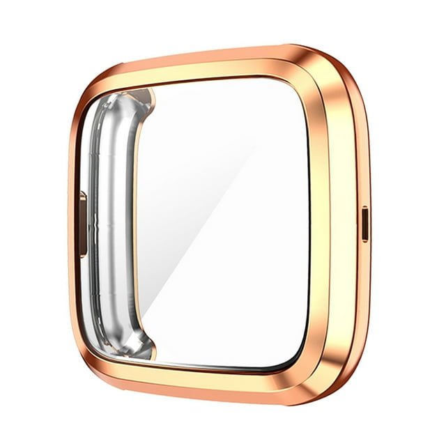 Parachoques de pantalla de reloj inteligente de TPU para Fitbit Versa 2/2SE (oro rosa) WDOplteas Para estrenar