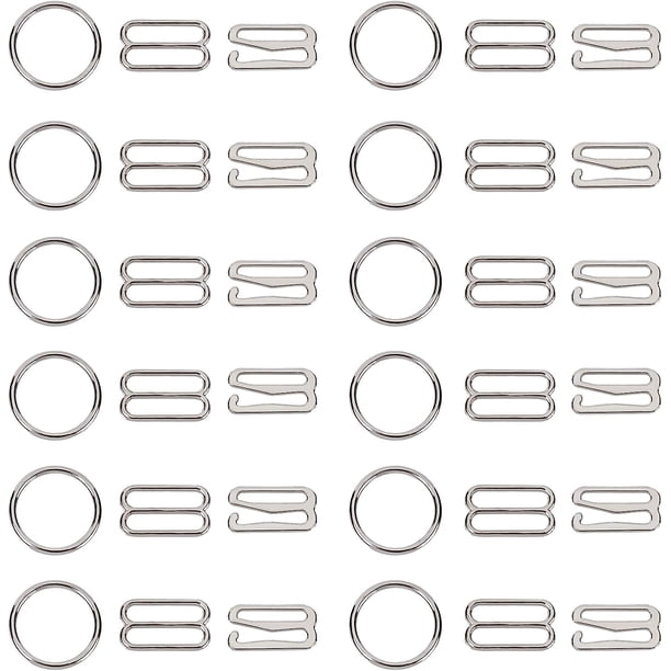 180 ganchos para tirantes de sujetador, 3 estilos, deslizadores metálicos, clips y broches para sujetadores, camisones y vestidos lenceros.