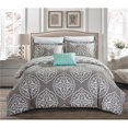 thumbnail image 1 of Chic Home DS0557 Ensemble de Housse de Couette Réversible Imprimé Médaillon Bicolore Dayanara 4 Pièces - Gris&44; Très Grand Size, 1 of 1