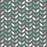 (2 Pack) Emma & Mila Fresh Mint Collection Cotton Leaves Fabric, per Yard (2 pack)