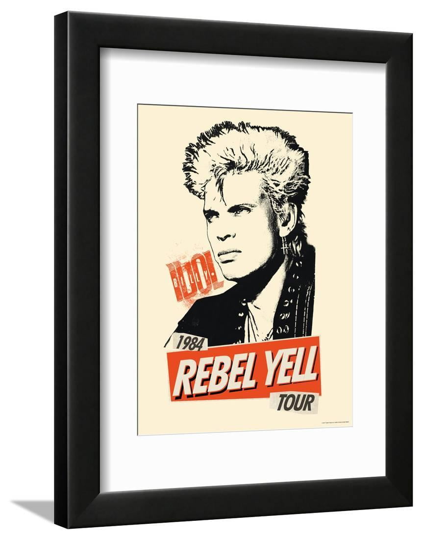 Billy Idol -Rebel Yell Tour, 1984 Framed Print Wall Art - Walmart.com ...