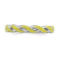 thumbnail image 4 of 925 Sterling Silver Stackable Expressions Yellow Enamel Ring Size: 7; for Adults and Teens; for Women and Men, 4 of 5