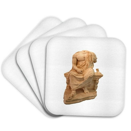3drose, the Unidentified Philosopher Statue of the Bouleuterion, Set of 4 Coasters - Cork