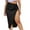 Black, variant on Mrat Plus Size Skirts for Curvy Ladies Women's Casual Fashion Irregular Solid Satin Slit Zipper Pack Hip Skirt Summer Spring Skirt S-65 Wine M