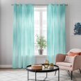 thumbnail image 4 of Turquoise Kitchen Curtains Window Panels, Modern Abstract Art Ombre Striped Insulated Window Treatment Curtain, Grommet Curtains for Bedroom/Living Room/Bathroom, 2 Piece 42"Wx84"L, 4 of 8