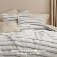 thumbnail image 3 of Fluffy Comforter Set Queen - Faux Fur Comforter Queen Size Khaki, Soft Shaggy Bedding Comforter Sets, Winter Warm Luxury Fuzzy Bed Set 3 Pieces, 1 Comforter and 2 Pillowcases, 3 of 7