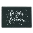 thumbnail image 1 of Family Cutting Board, Family is Forever Hand Drawn Typography with Little Hearts Poster Style, Decorative Tempered Glass Cutting and Serving Board, Large Size, Black and White, by Ambesonne, 1 of 1
