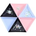 thumbnail image 4 of HUGFEGWE 10Pcs/Set Plastic Triangle Tray, Nail Art Rhinestones Gems Crystal Tray, Beads Sorting Tray, Triangle Sorting Storage Plates Art Tray for Craft and DIY(Black) CJB91-62304, 4 of 8