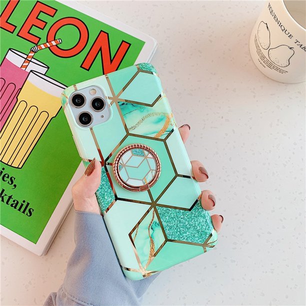 Funda de mármol con soporte de anillo de lujo FLYKYLIN para Samsung S23 A52 A53 S22 Ultra S21 Plus S20 FE, funda de silicona suave Tan Jianjun unisex