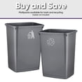 thumbnail image 6 of Superio Large Kitchen Trash Can 13 Gallon, 52 Qt Waste Bin for Kitchen, Garage, Indoor and Outdoor Trash Can, Grey, 6 of 7