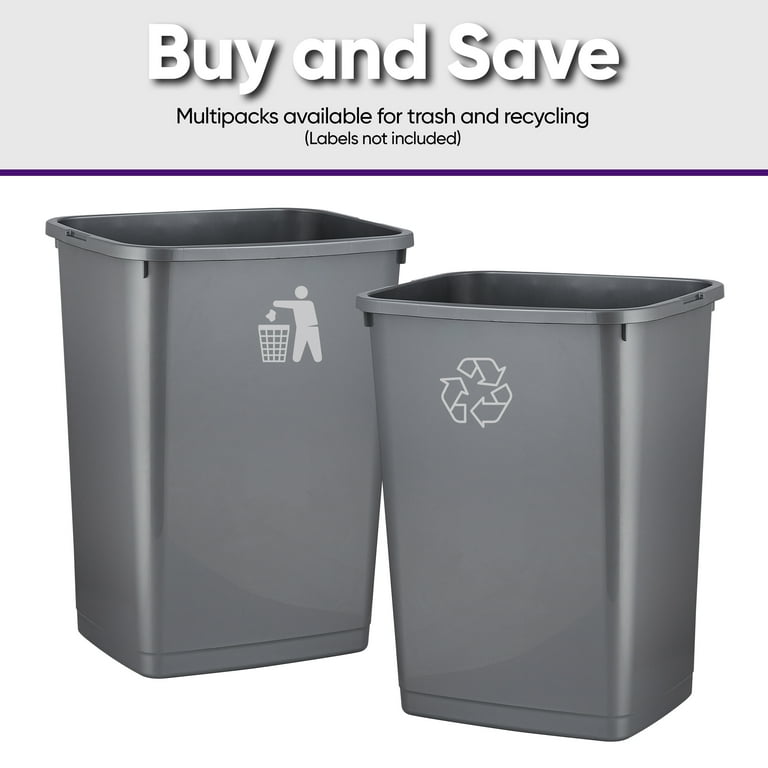 Superio Large Kitchen Trash Can 13 Gallon, 52 Qt Waste Bin for