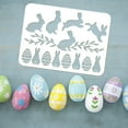 thumbnail image 3 of Bunny Crossing Painting Stencil 8.3x11.7inch Reusable Cute Rabbit Hop Easter Eggs Vine Drawing Template Pet Rabbit Border Decor Stencil for Painting on Wood Wall Fabric Furniture DIY, 3 of 7