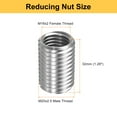 thumbnail image 2 of Uxcell 6pcs Thread Repair Inserts M20 x 2.5 Male to M16 x 2 Female Thread 32mm Long Stainless Steel Reducing Nuts Metric Self Tapping Sleeves, 2 of 7