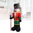 thumbnail image 1 of 8ft Christmas Inflatable Nutcracker Soldier Outdoor Decor With 3 LED Lights, Self Inflating Decor For Yard, Xmas Party, 1 of 8