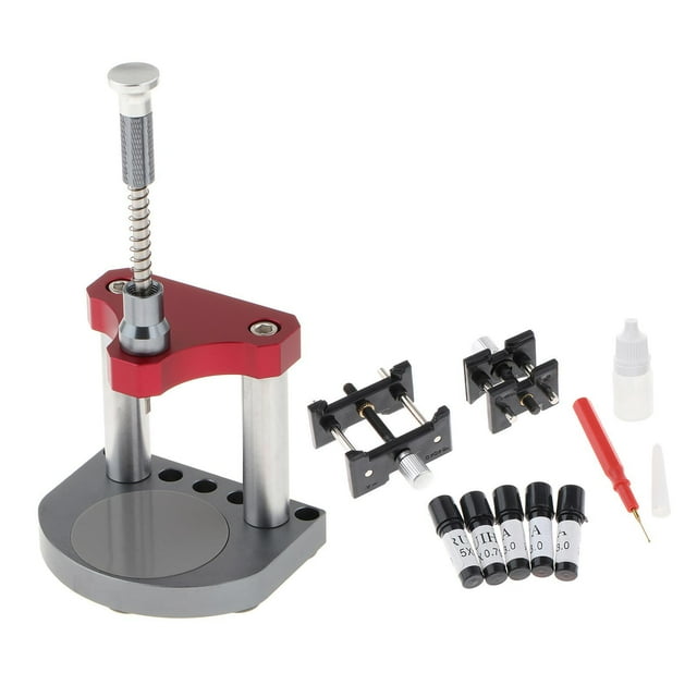 Herramienta de reparación de instalación de pies de esfera de reloj con 2 bases de movimiento profesional para reparadores de relojes accesorio de