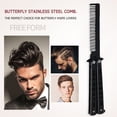 thumbnail image 3 of Peine de pelo de entrenamiento de práctica plegable de acero inoxidable estilo mariposa (negro) Likrtyny cuidado belleza, 3 of 9