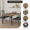 thumbnail image 5 of 5-piece contemporary dining set: space-saving 4-person dinette con cushioned asientos, ideal para para dining rooms, small spaces, y apartments, vintage style, 5 of 5