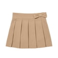 thumbnail image 2 of Girls Pleated Skirt with Bow Decor Built-in Shorts Elastic Waist Mini Skirt Casual School Daily Wear for Kids (Ages 5-15 Years), 2 of 7
