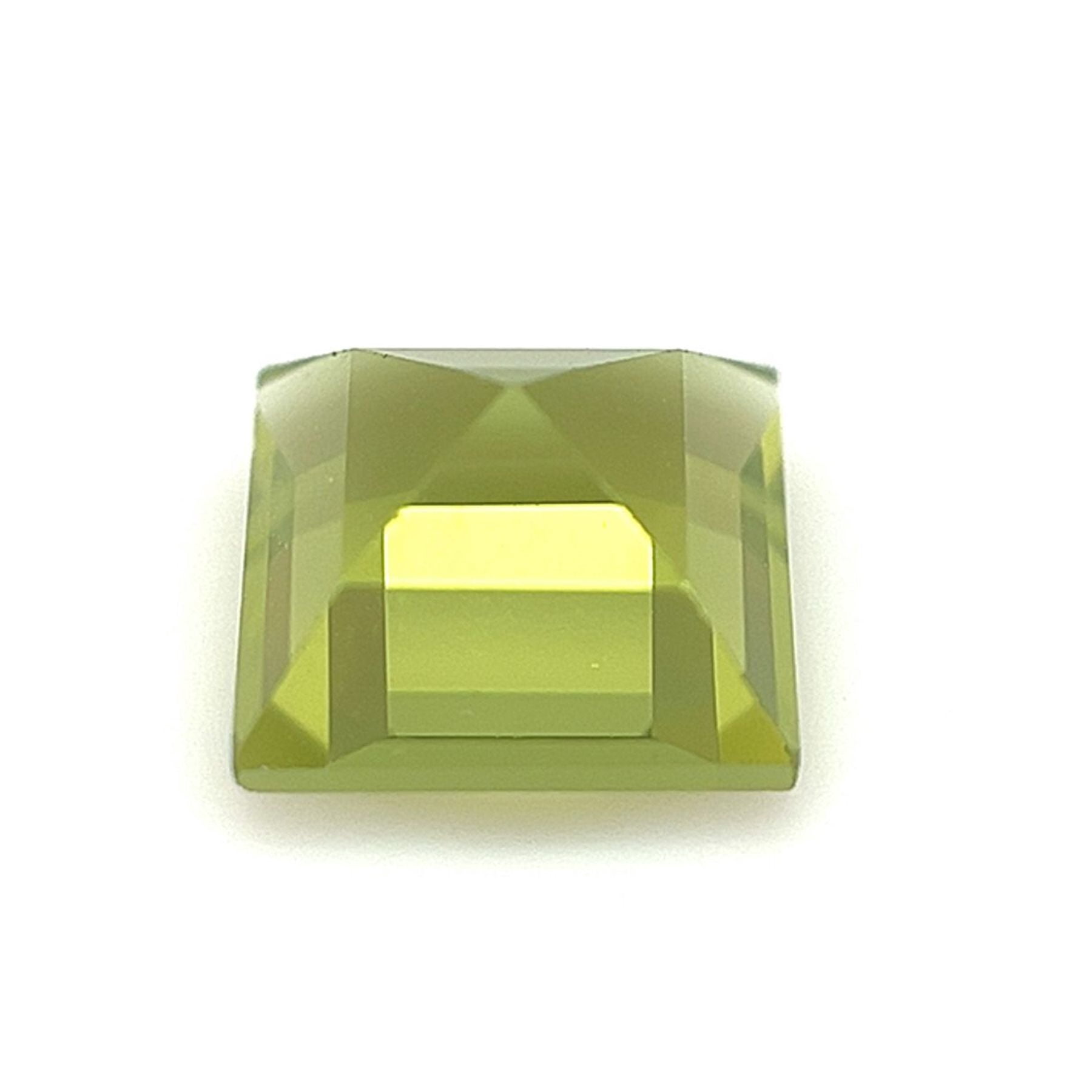 Certified Genuine 1.5 Carat Peridot Square Shape Step Cut 7x7 mm Loose Gemstone August Birthstone