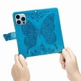 thumbnail image 5 of Allytech Wallet Case for Apple iPhone 13 Pro Max, Bling Sparkle Butterfly Design PU Leather Folio Flip Stand Shockproof Cards Slots Hand Wrist Cover Shell for Apple iPhone 13 Pro Max 6.7" -Blue, 5 of 6