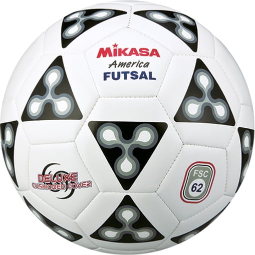 White/Black/Red Mikasa FSC450 America Futsal Soccerball Size 4 Low Bounce 