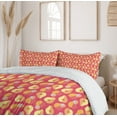 thumbnail image 5 of Ambesonne Fruit Duvet Cover Sets, Warm Tone Fresh Pear Fruits, 2-Queen, Dark Coral Pale Orange, 5 of 6