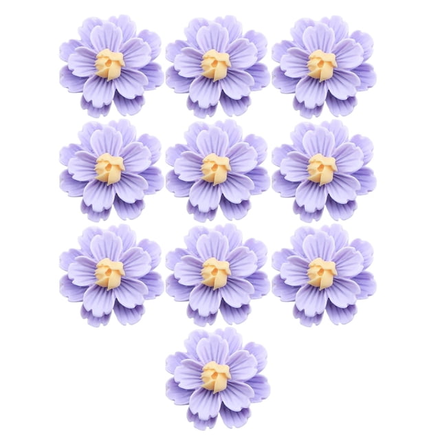 10 Piezas Botones de Resina Adornos de Resina Flatback Flatback DIY Phone Case DIY Phonecover Laptop Scrapbooking Flores de Múltiples Capas Moda Púrpura Macarena Adornos de resina