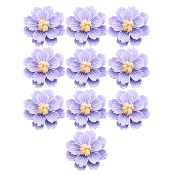 10 Unids Adornos de Resina Botones de Resina Flatback DIY Phone Case Laptop Llavero Clip de Pelo Botella de Agua Pegatinas Diadema Moda Casera Púrpura Gloria Adornos de resina
