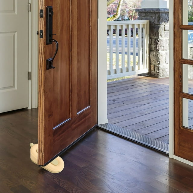 Silicone Door Stopper Rubber Wedge with Bracket Quiet Floor Door Block Decorative Home Solution for All Doors