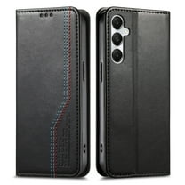 Allytechgroup for Samsung Galaxy A16 5G Wallet Case for Women Men, PU Leather Retro Cards Slots Magnetic Closure Flip Cover Stand Shockproof Phone Case Cover for Samsung Galaxy A16 5G, Black