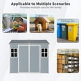 thumbnail image 6 of 4x8 FT Outdoor Storage Shed, Resin Garden Tool Shed with 2 Windows and Floor, Plastic Tool Storage Shed for Patio Furniture, Backyard Garden Patio Lawn, Grey, 6 of 6