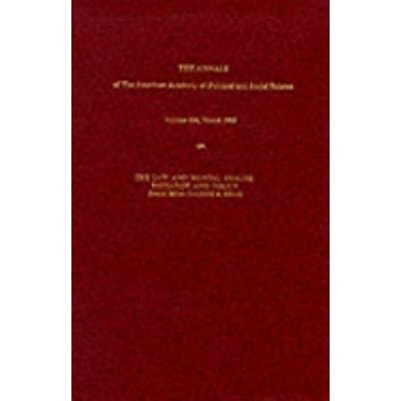 Pre-Owned The Law and Mental Health : Research and Policy (Paperback) 9780803926950