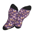 thumbnail image 5 of Rocae Butterflies And Floral for Adult Socks Casual Athletic Stretchy Loose Socks for Women Men Non-Slip Middle Tube Socks, 5 of 7