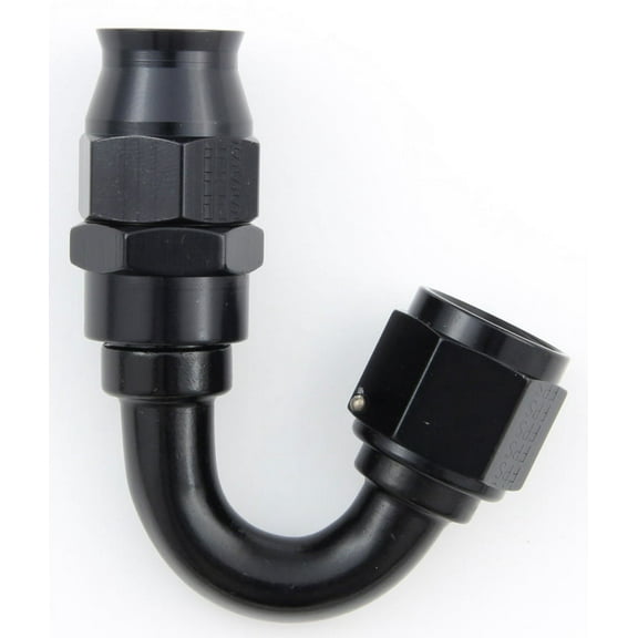 Hose Fitting #6 150 Deg PTFE Black