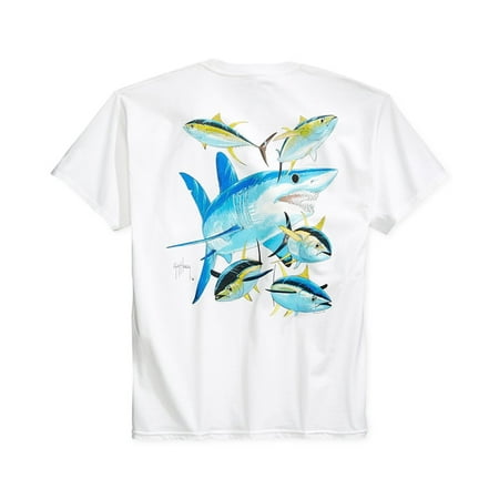 Guy Harvey Mens Mako Shark Pocket Graphic T-Shirt