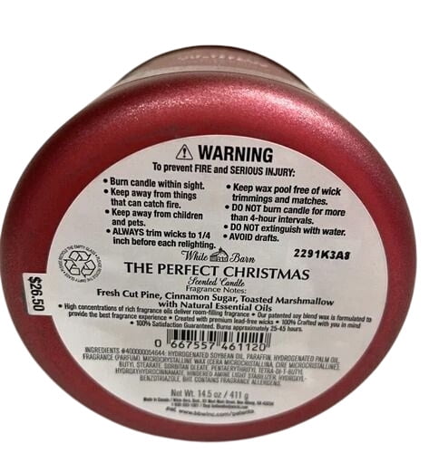 Bath and Body Works The Perfect Christmas 3 Wick Scented Candle (14.5 oz / 411 g)