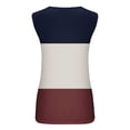 thumbnail image 5 of Mrat Camisole Classique Débardeurs pour Femmes Tendance Tunique à Col Rond Hauts Décontractés Sans Manches T-Shirts Graphiques à Rayures Blouses Cami Coupe Ample S-193 Brun m, 5 of 5