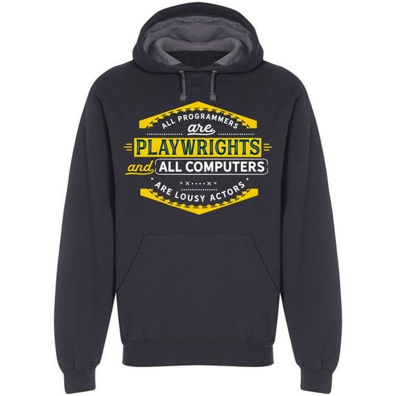All Programmers Are Playwrights  Hoodie Men -Image by Shutterstock, Male Large