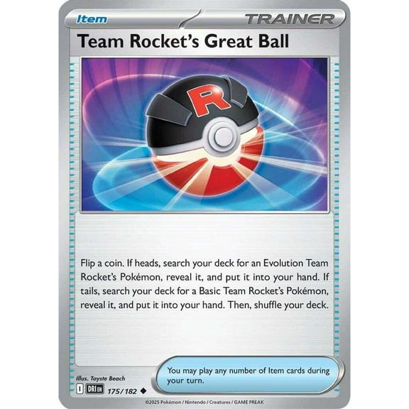 Pokemon Destined Rivals Uncommon Team Rocket's Petrel #175