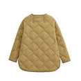 thumbnail image 5 of WCMZJ Quilted Lightweight Jackets for Women Winter 2024 Fashion Long Sleeve Button Down Jacket Casual Outerwear with Pocket Khaki S, 5 of 8