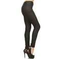 thumbnail image 2 of Women's Cotton Blend Full Length Jeggings Stretchy Skinny Pants Jeans Leggings, 2 of 3