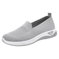 thumbnail image 3 of Rokment Womens Orthopedic Walking Nursing Tennis Shoes Comfortable Breathable Mesh Slip on Socks Driving Loafers Spring Fall Casual Memory Foam Non Slip Work Sneakers Grey Size 7, 3 of 5