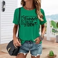 thumbnail image 6 of Ankishi Womens Funny Shirts Stronger Than The Storm Summer Graphic Tees Casual Crew Neck Tops Short Sleeve for Travel Dating, 6 of 7