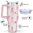 thumbnail image 3 of Personalized Dog Lover Gift Idea - 40oz Insulated Tumbler with Straw for Women - Non-Slip Handle Coffee Travel Cup, 3 of 7