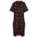 thumbnail image 5 of Vestido holgado con bolsillos y lunares en rojo oscuro, vestidos de mujer para ocasiones especiales, vestido largo, 5 of 7
